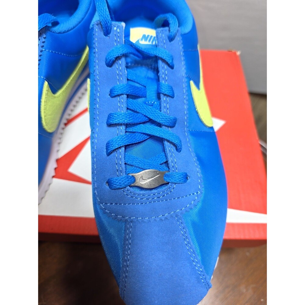 Nike Cortez Nylon Blue Lemon Twist Kids 6.5Y Womens 8 Sneakers IB7748-406 NEW - Picture 3 of 10
